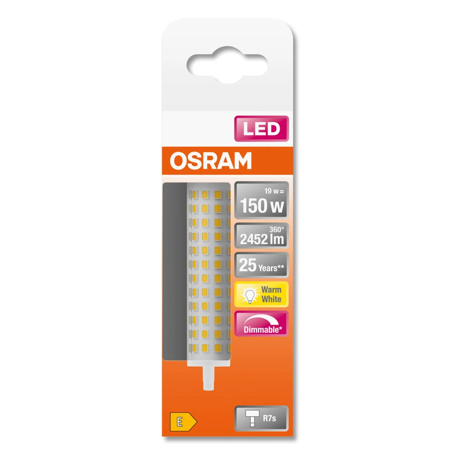 OSRAM-LED-lamppu R7s 19 W 2 700 K himmennettävä
