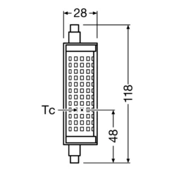 OSRAM-LED-lamppu R7s 19 W 2 700 K himmennettävä