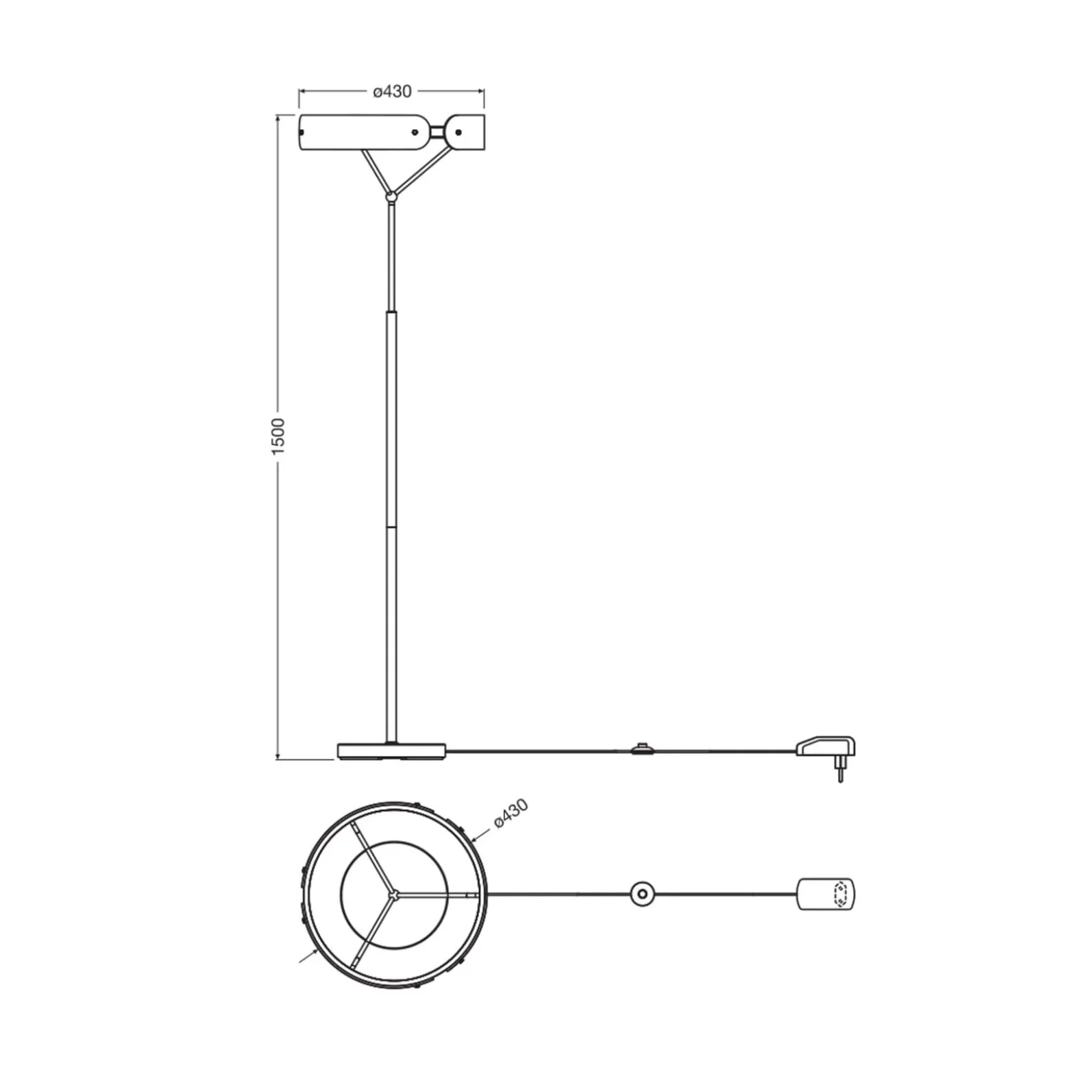 OSRAM LED-lattiavalaisin Decor Curve Felt, harmaa, huopa, 3 000 K