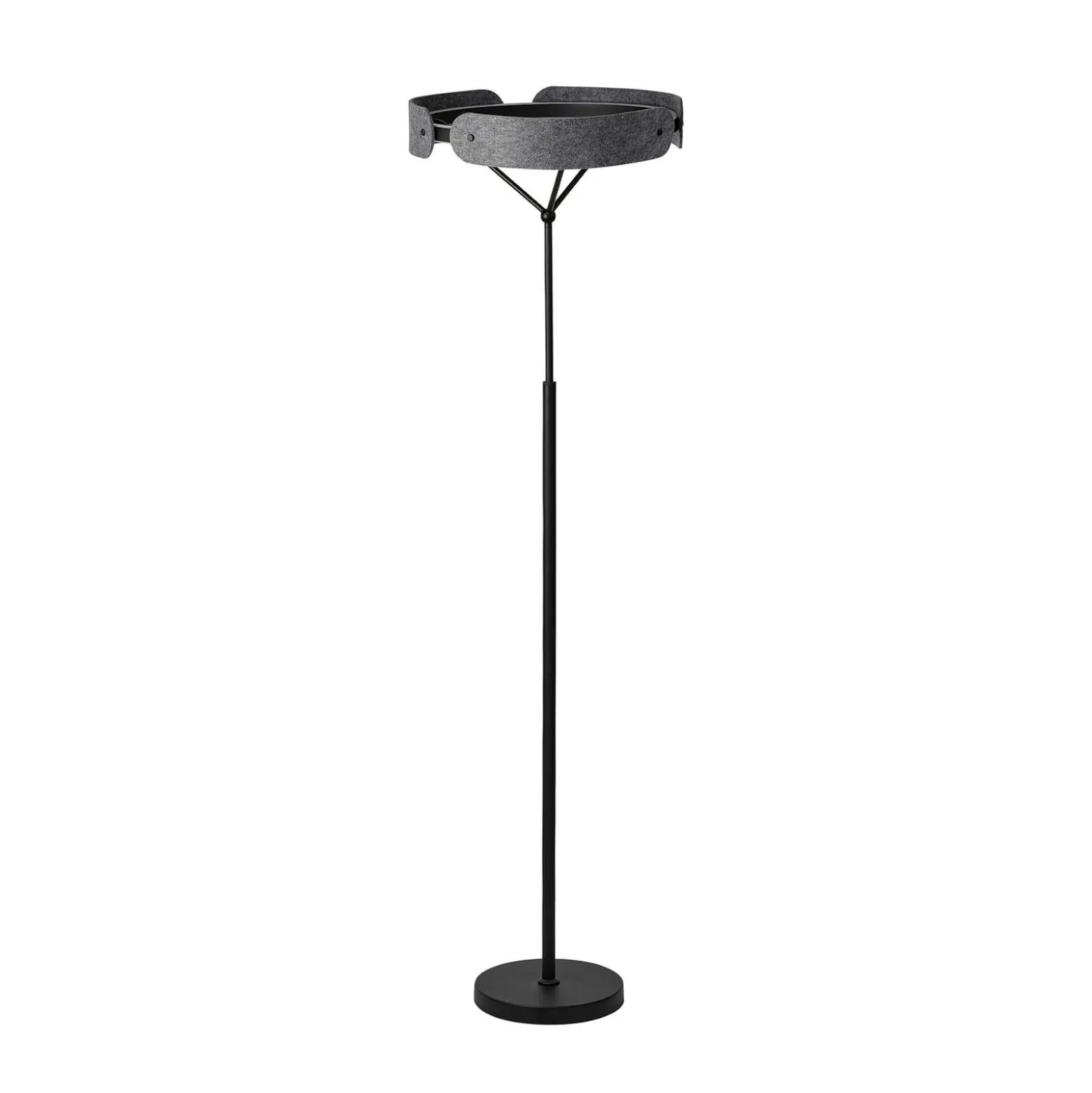 OSRAM LED-lattiavalaisin Decor Curve Felt, harmaa, huopa, 3 000 K