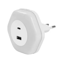 OSRAM LED-pistorasian yövalo LUNETTA HEXAGON, anturi, USB