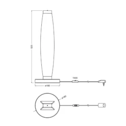 OSRAM LED-pöytälamppu Decor Flat Felt harmaa, huopa, 3 000 K