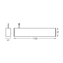 OSRAM LED-riippuvalaisin Office line Cuboid musta 4 000 K himmennettävä