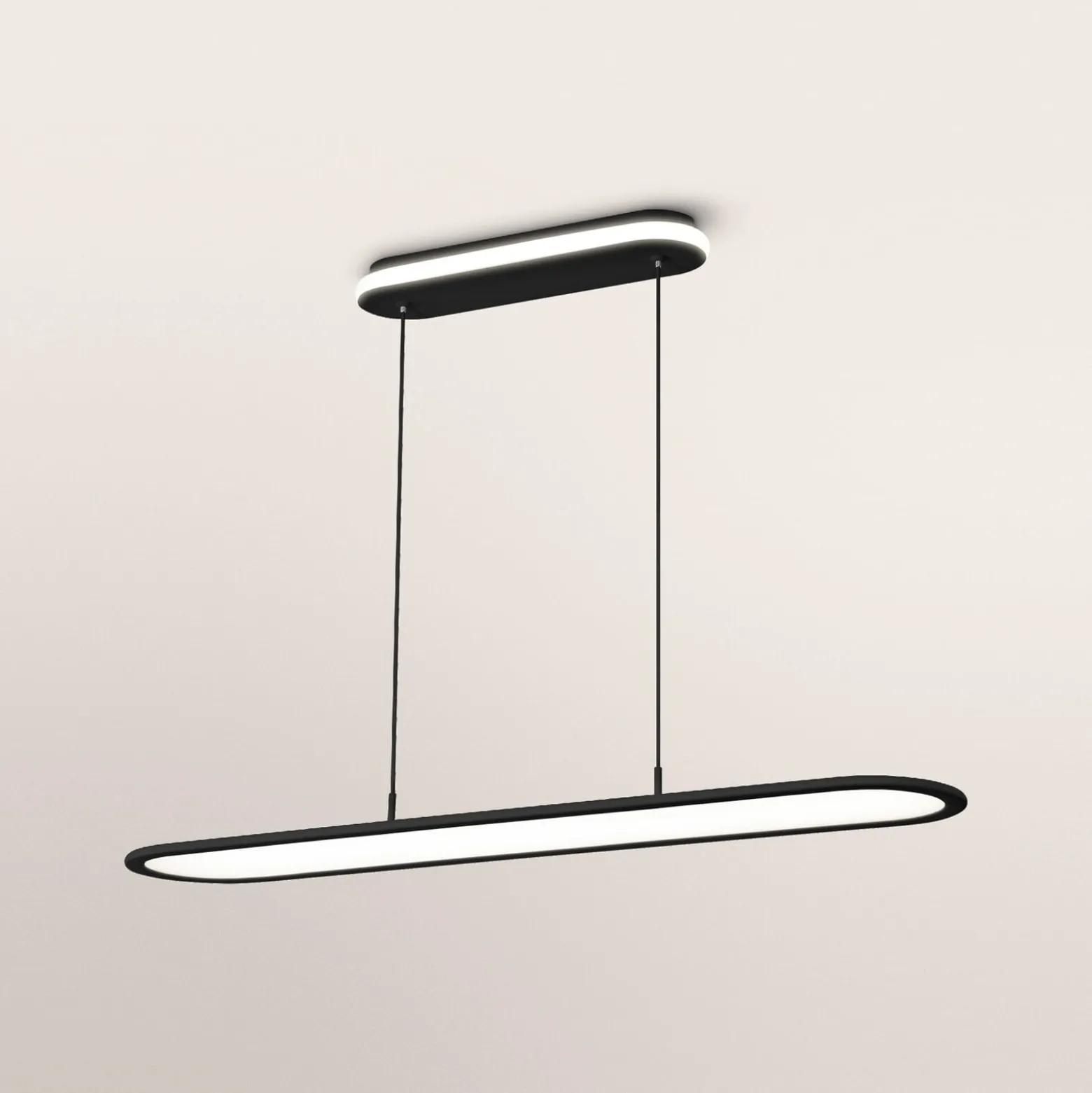 OSRAM LED-riippuvalaisin Office line Panel Ellipse musta 940 himmennettävä