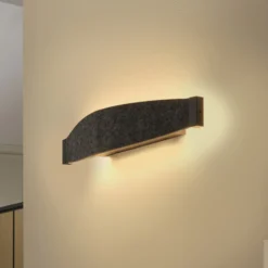 OSRAM LED-seinälamppu Decor Flat Felt, harmaa, huopa, 3 000 K
