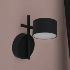 OSRAM LED-seinävalaisin Decor Kyoto, musta, himmennettävä, pistokkeella