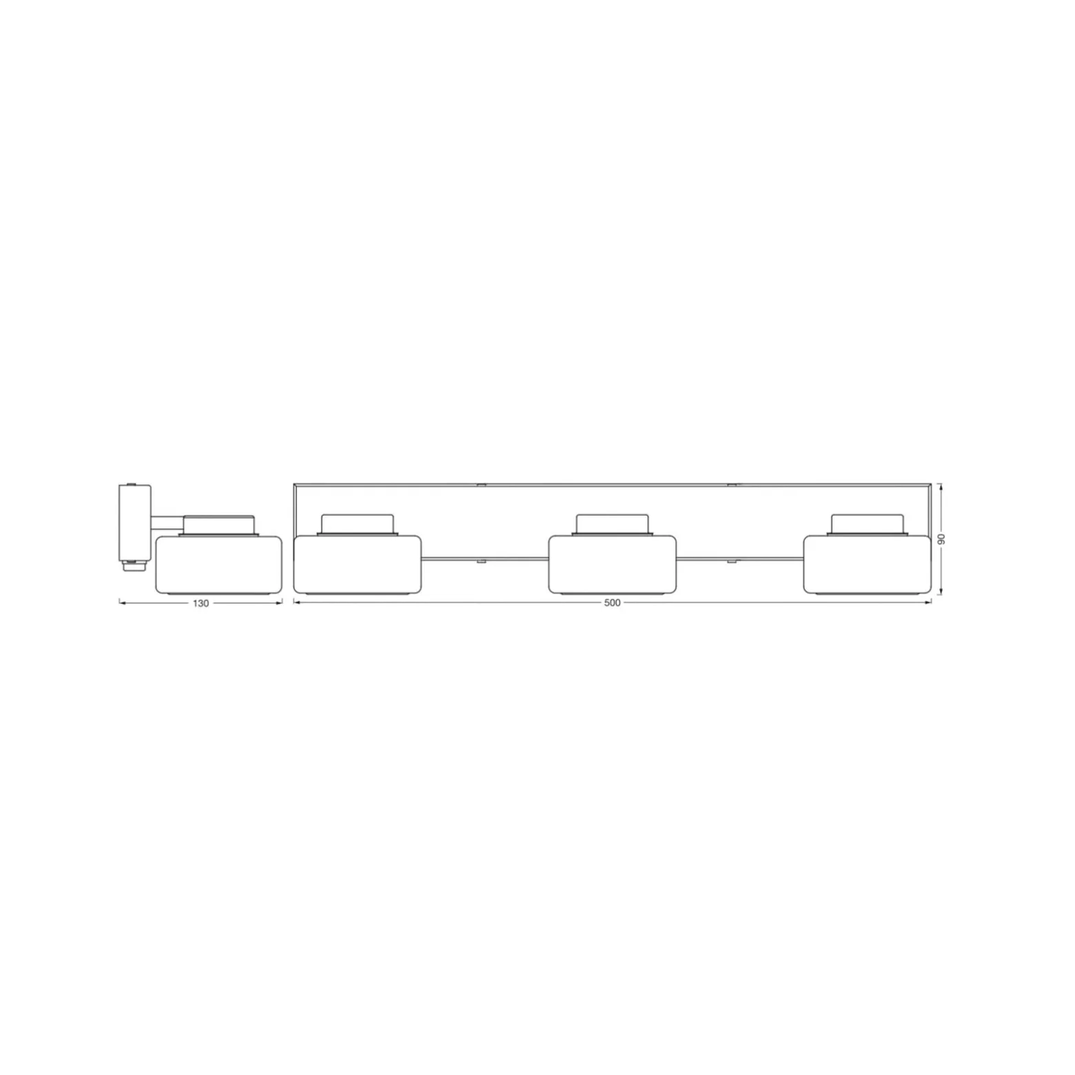 OSRAM LED-seinävalaisin ORBIS FLAME, musta, 3-lamppuinen, CCT IP44