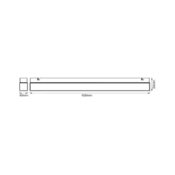 OSRAM LED-seinävalaisin SQUARE, valkoinen, pituus 60 cm, CCT, IP44