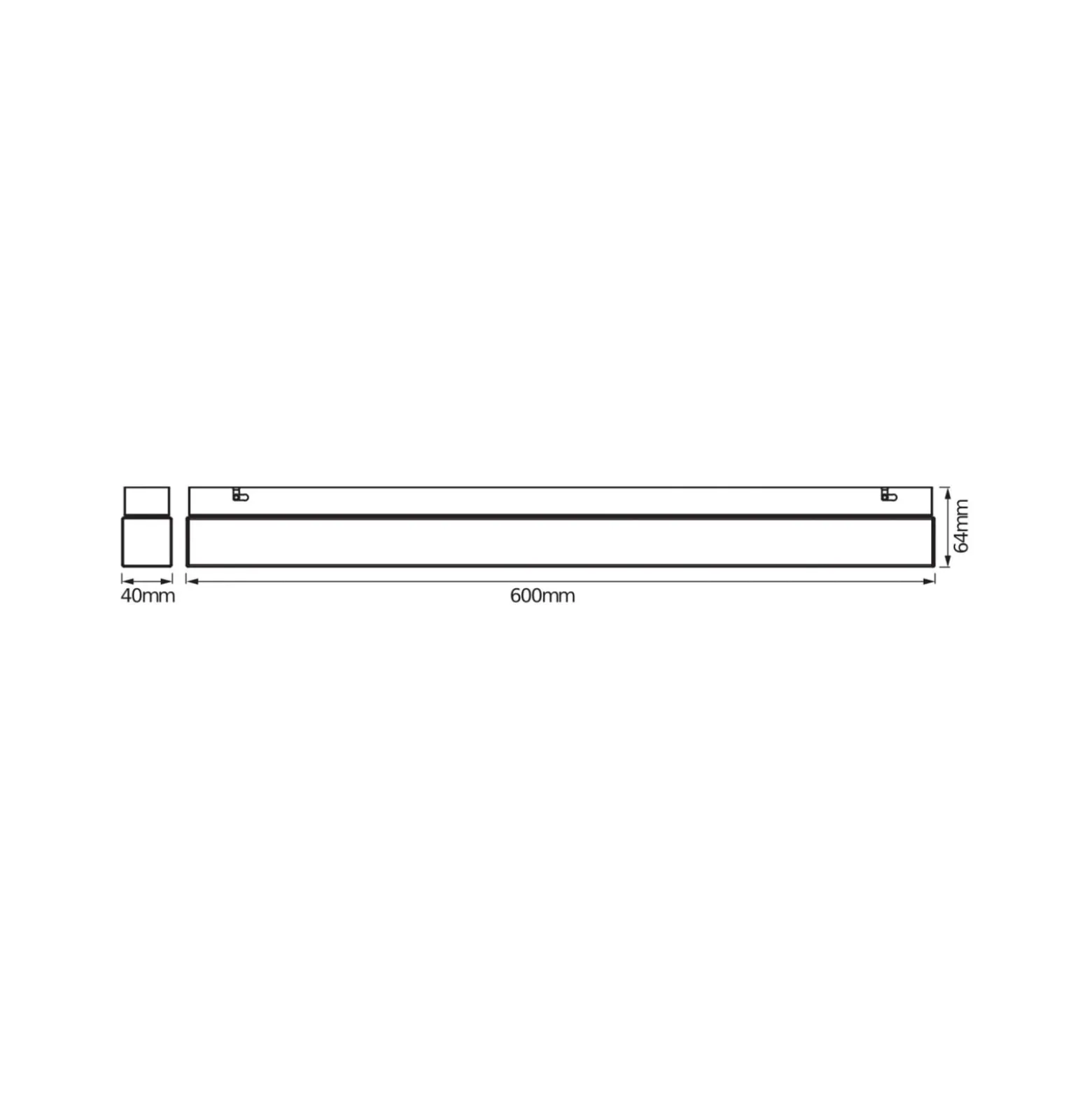 OSRAM LED-seinävalaisin SQUARE, valkoinen, pituus 60 cm, CCT, IP44