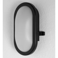 OSRAM LED-ulkoseinälamppu BULKHEAD, musta 11 W muovi IP54