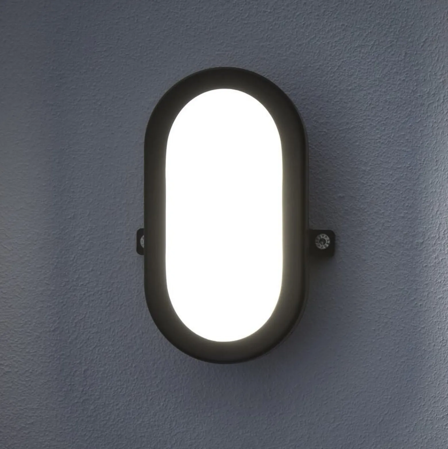 OSRAM LED-ulkoseinälamppu BULKHEAD, musta 11 W muovi IP54
