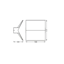 OSRAM LED-ulkoseinävalaisin ENDURA STYLE BAT, tummanharmaa IP44