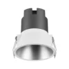 OSRAM LED-upotettava spotti TWIST, valkoinen/hopea, 840 Ø 9,3 cm metalli