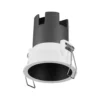OSRAM LED-upotettava spotti TWIST, valkoinen/musta, 830, Ø 7 cm metalli