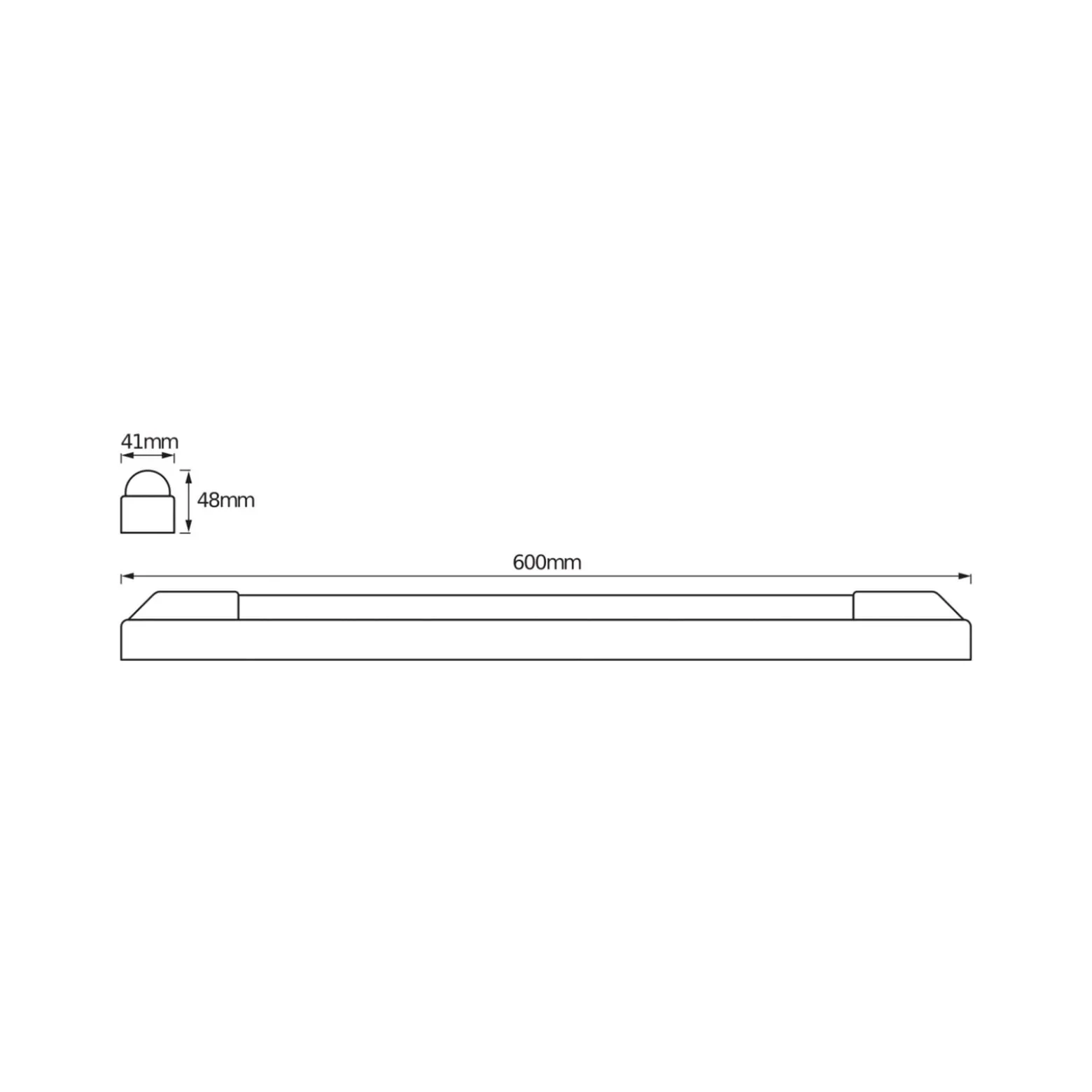 OSRAM LED-valolista POWER BATTEN, 3 000 K, 60 cm, 1-lamppuinen.