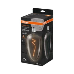 OSRAM LED Vintage 1906, C125, hehkulanka, harmaa, E27, 4 W, 818