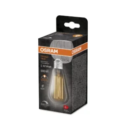 OSRAM LED Vintage 1906 Edison, harmaa, E27, 11 W, 818, himmennettävä