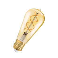 OSRAM LED Vintage 1906 Edison, kultainen, E27, 4 W, 2 000 K, himmeä.