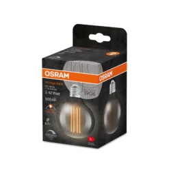 OSRAM LED Vintage 1906, G80, E27, 11 W, harmaa, 1800 K, häm.