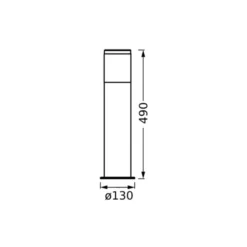 OSRAM-pollarilamppu ENDURA CLASSIC EBRO, ruostumaton teräs, 49 cm IP44