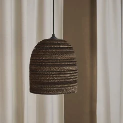 OSRAM riippuvalaisin BALL BELL, ruskea, Ø 26 cm, aaltopahvi, E27