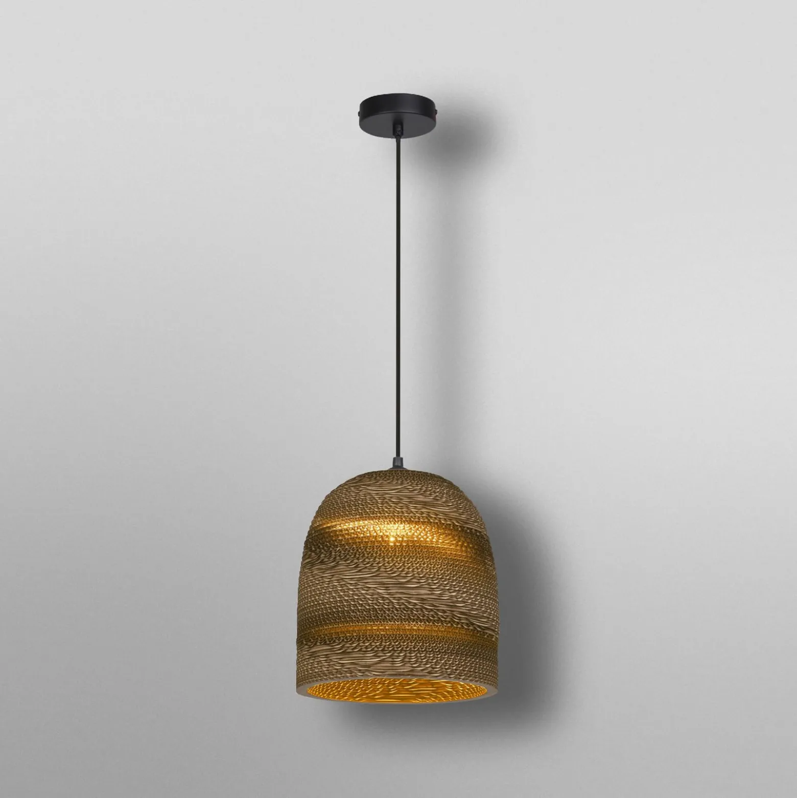 OSRAM riippuvalaisin BALL BELL, ruskea, Ø 26 cm, aaltopahvi, E27