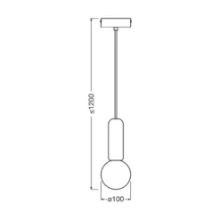 OSRAM riippuvalaisin Decor Concrete Mic, keltainen, betoni, G9