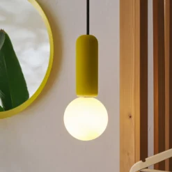 OSRAM riippuvalaisin Decor Concrete Mic, keltainen, betoni, G9