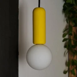 OSRAM riippuvalaisin Decor Concrete Mic, keltainen, betoni, G9
