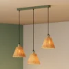 OSRAM riippuvalaisin Decor Raffia, 3-lamppuinen, luonnonväri, rafia