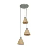 OSRAM riippuvalaisin Decor Raffia, 3-lamppuinen pyöreä, rafi, luonnonväri