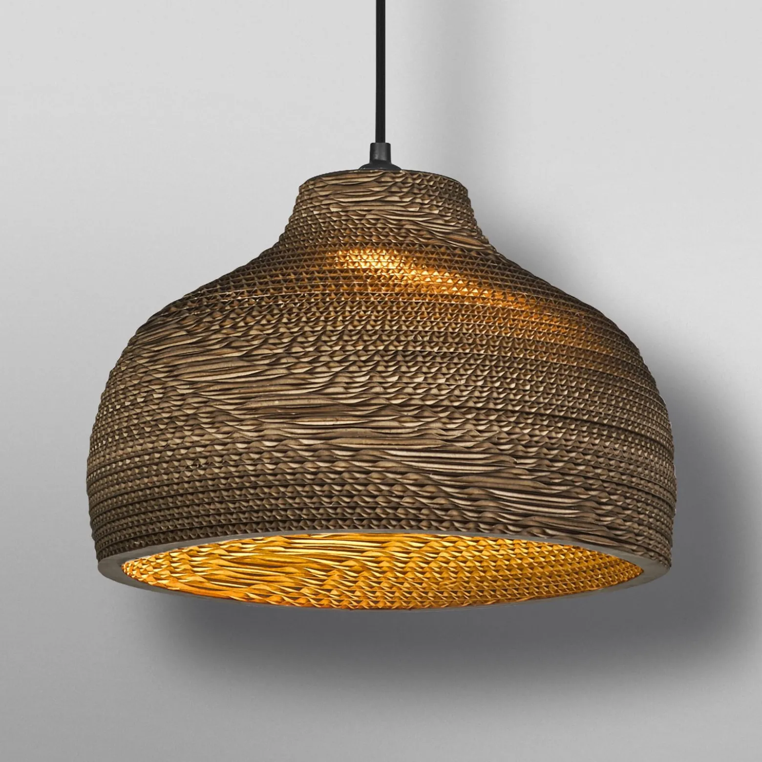 OSRAM riippuvalaisin HAT, ruskea, Ø 36 cm, aaltopahvi, E27