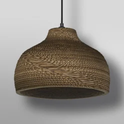 OSRAM riippuvalaisin HAT, ruskea, Ø 36 cm, aaltopahvi, E27