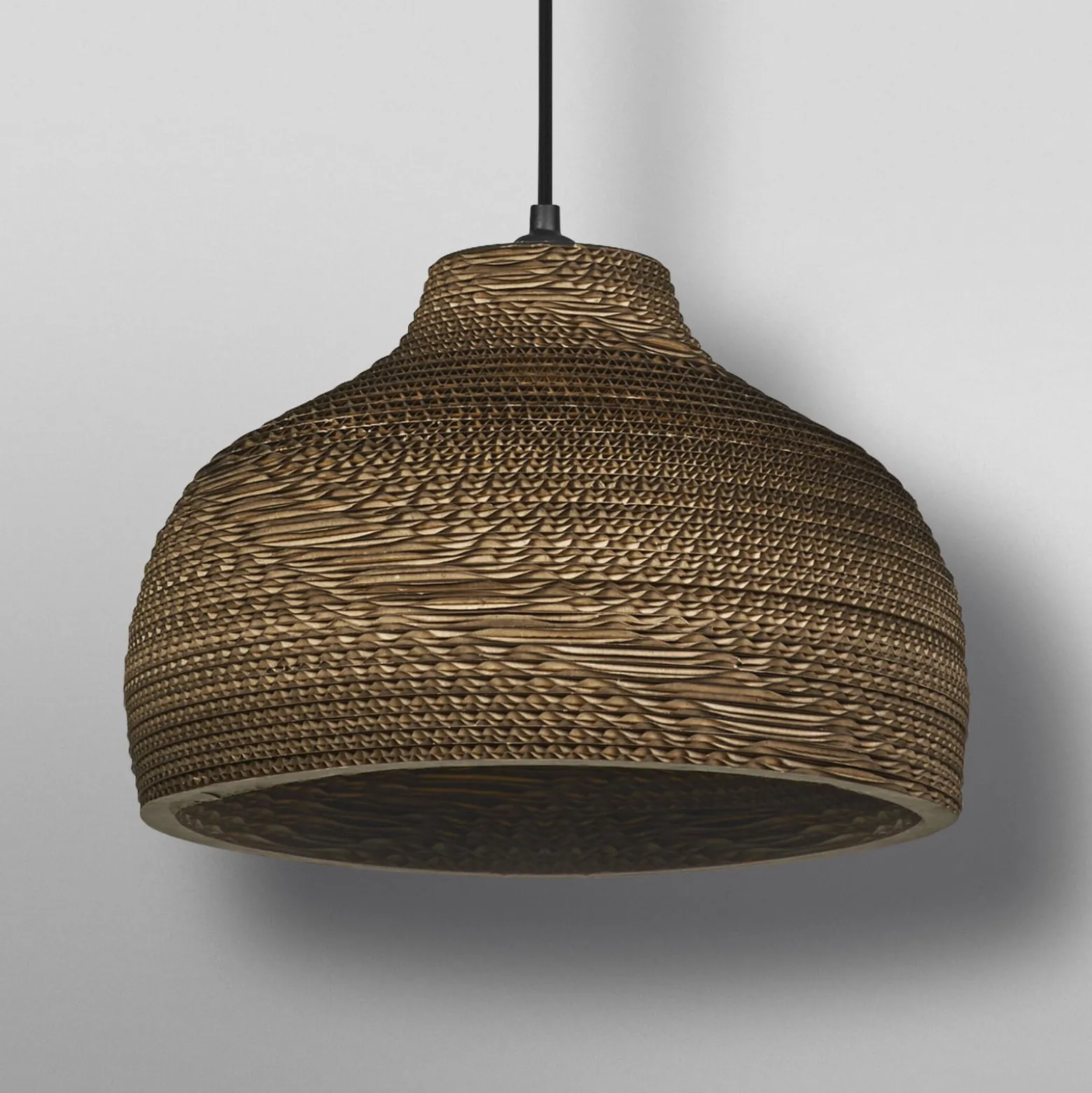 OSRAM riippuvalaisin HAT, ruskea, Ø 36 cm, aaltopahvi, E27