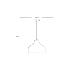 OSRAM riippuvalaisin HAT, ruskea, Ø 36 cm, aaltopahvi, E27