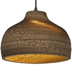 OSRAM riippuvalaisin HAT, ruskea, Ø 36 cm, aaltopahvi, E27
