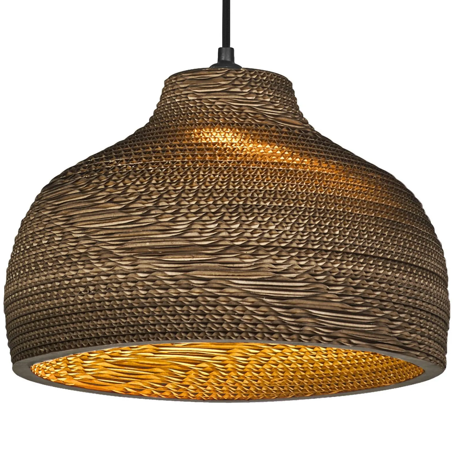 OSRAM riippuvalaisin HAT, ruskea, Ø 36 cm, aaltopahvi, E27