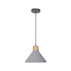 OSRAM riippuvalo CONCRETE WOOD, harmaa, Ø 22 cm, betoni, E27