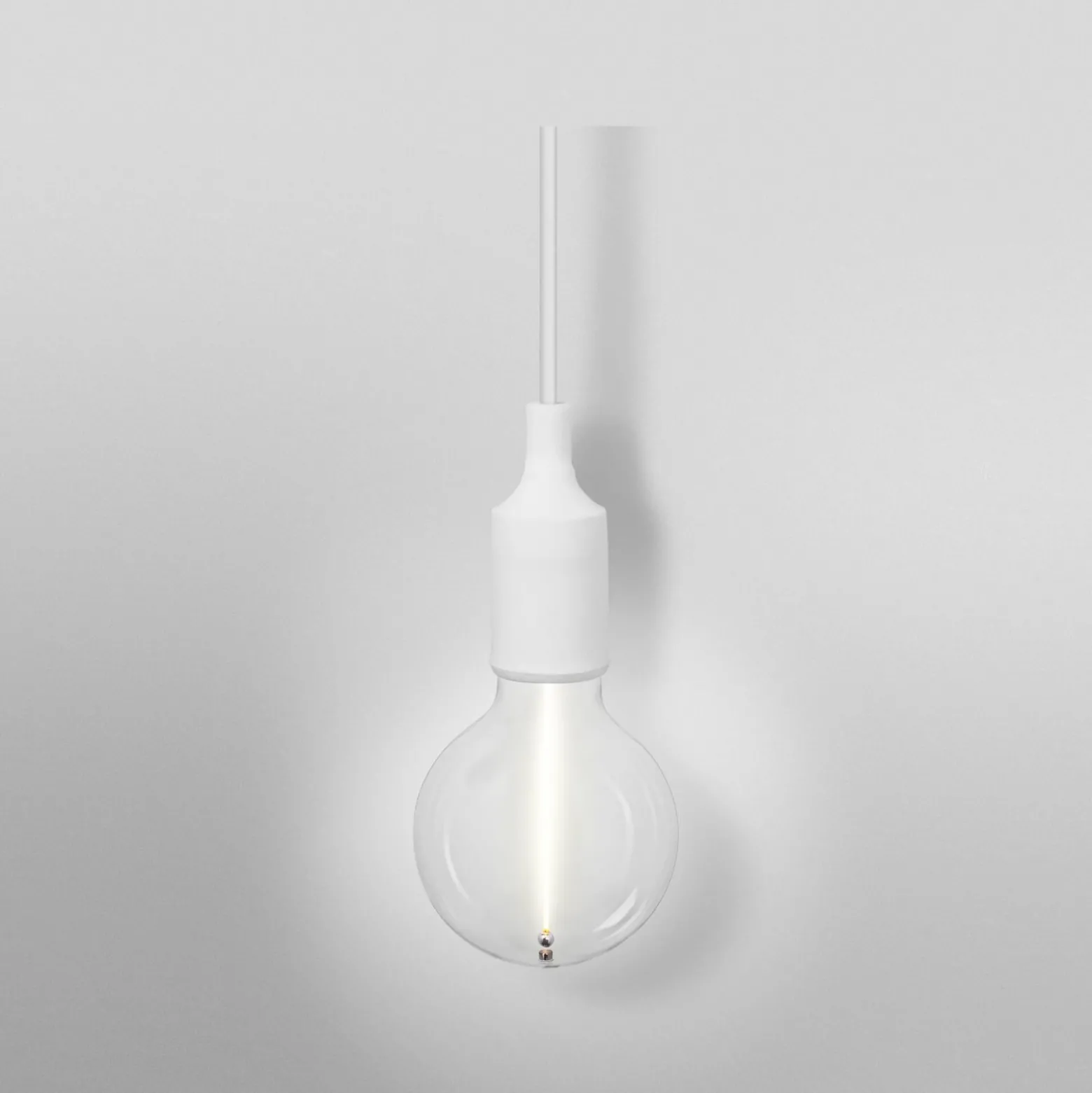 OSRAM riippuvalo VINTAGE 1906 BELL, valkoinen, muovi, Ø 9 cm
