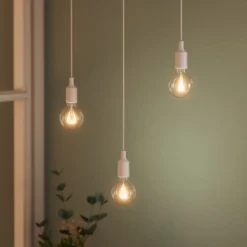 OSRAM riippuvalo VINTAGE 1906 BELL, valkoinen, muovi, Ø 9 cm