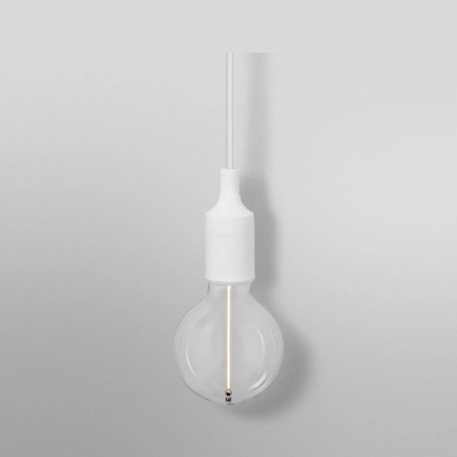 OSRAM riippuvalo VINTAGE 1906 BELL, valkoinen, muovi, Ø 9 cm