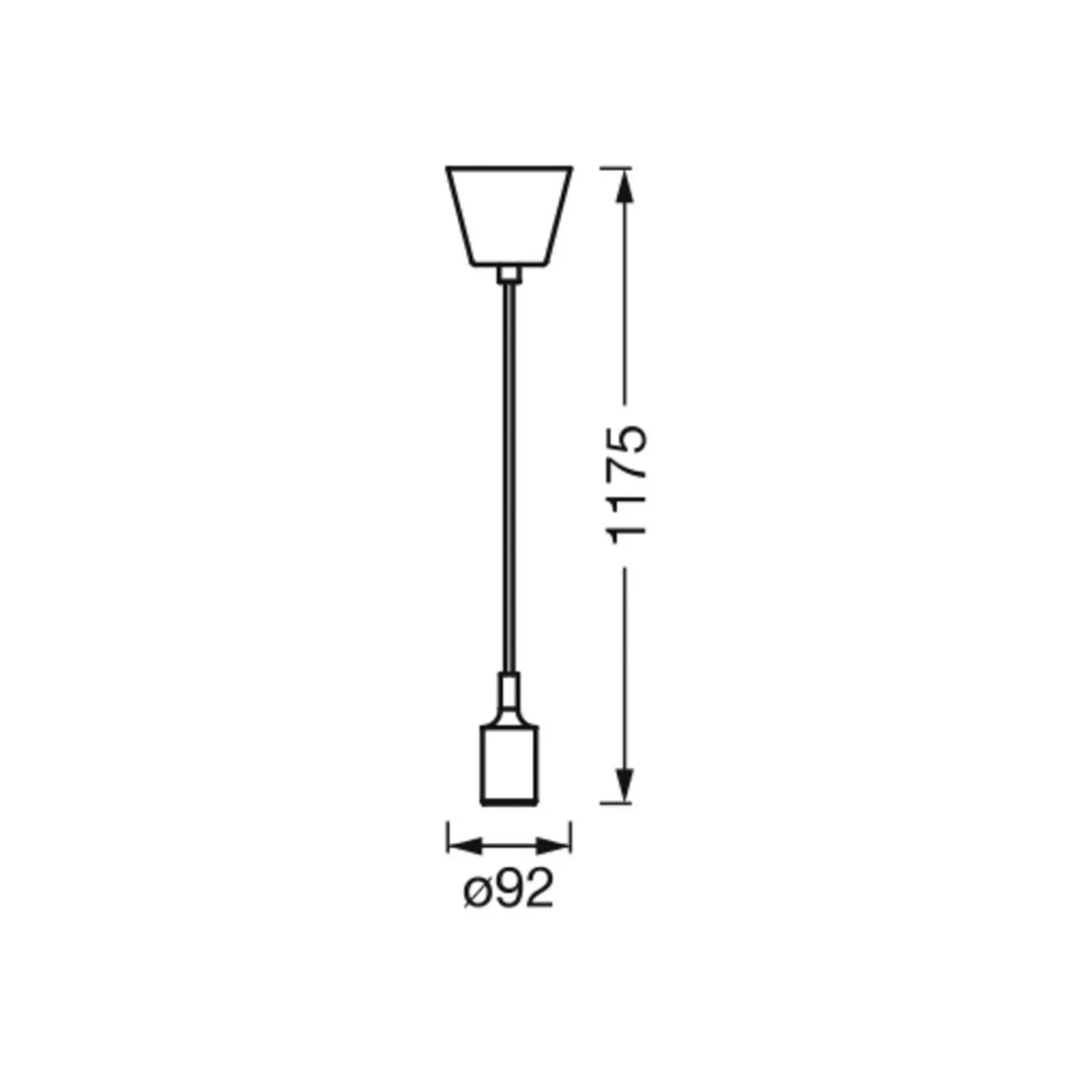 OSRAM riippuvalo VINTAGE 1906 BELL, valkoinen, muovi, Ø 9 cm