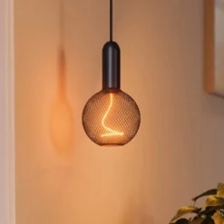 OSRAM riippuvalo VINTAGE 1906 ROUND, musta, metalli Ø 10 cm