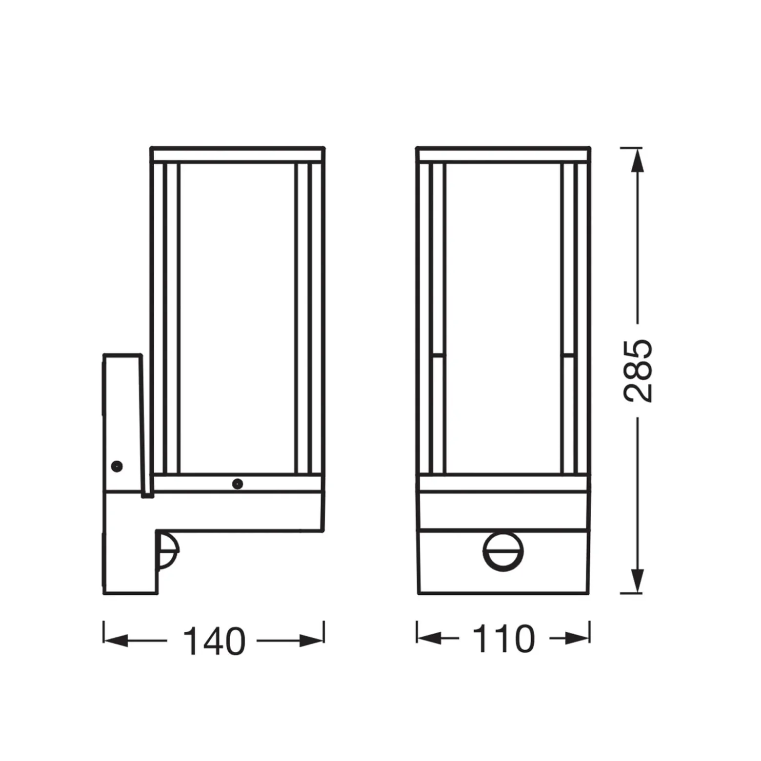 OSRAM seinälamppu ENDURA CLASSIC FRAME, anturi tummanharmaa IP54