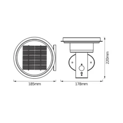 OSRAM seinävalaisin ENDURA STYLE SOLAR DOUBLE CIRCLE ruostumaton teräs