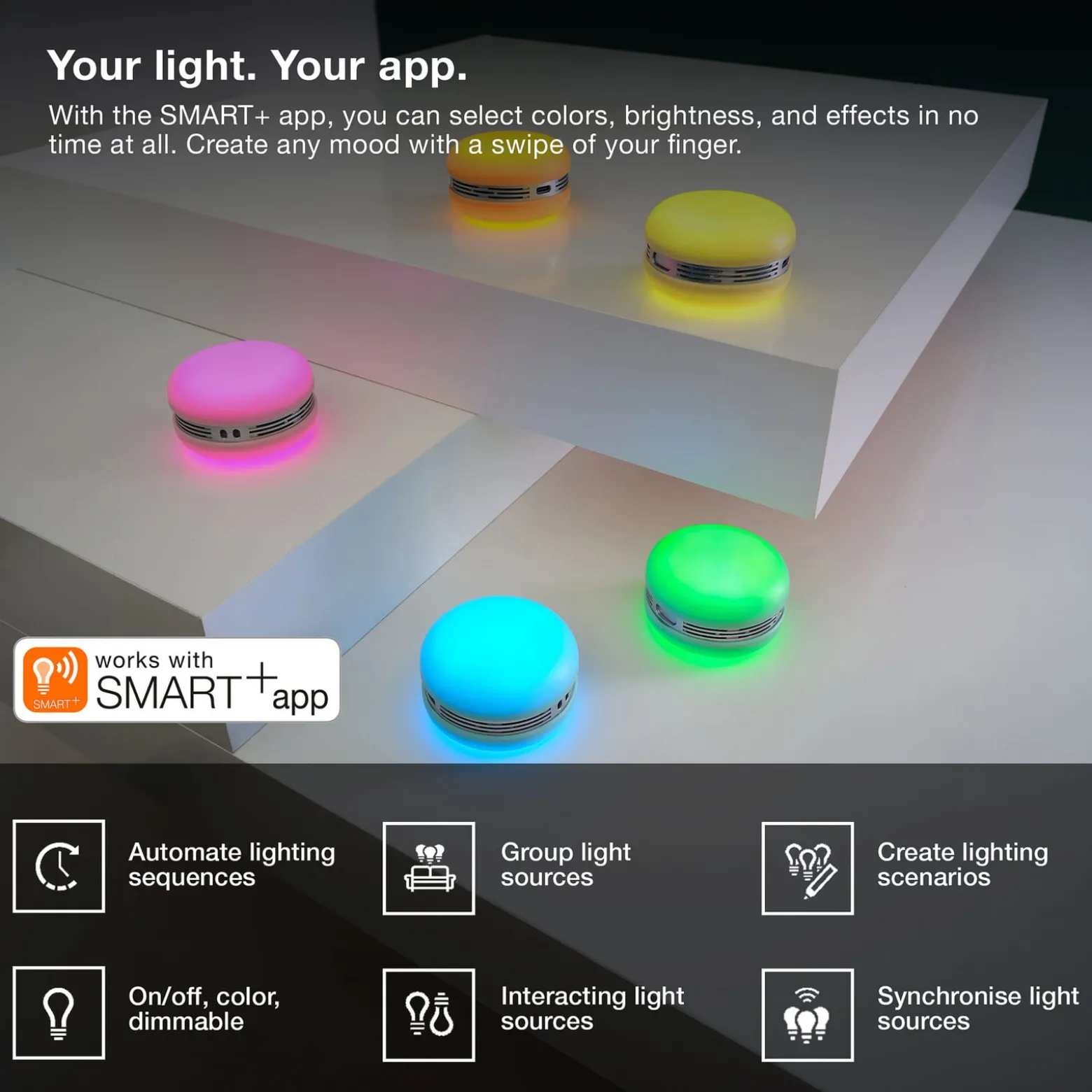 OSRAM SMART+ Bluetooth LED-kaiutin MACARON, oranssi Akku
