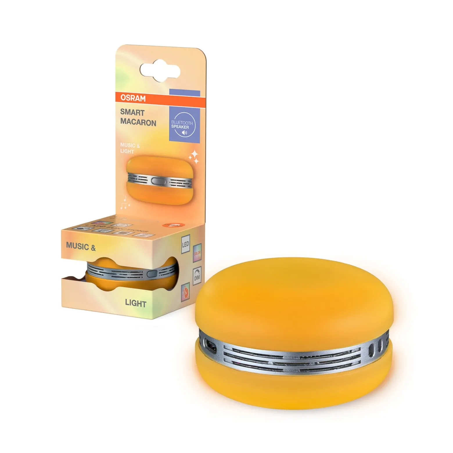 OSRAM SMART+ Bluetooth LED-kaiutin MACARON, oranssi Akku