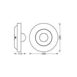 OSRAM SMART+ Wifi LED-ulkokamera CIRCLE, grafiitti Anturi IP44
