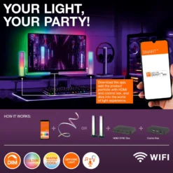 OSRAM SMART+ WiFi pöytälamppu CORNER MAGIC, musta 43 cm RGB