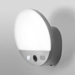 OSRAM SMART+ WiFi ulkoseinälamppu ROUND, kamera, anturi, harmaa